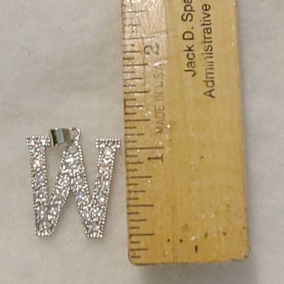 Bling Rhinestone "W" - Picture 3 of 4